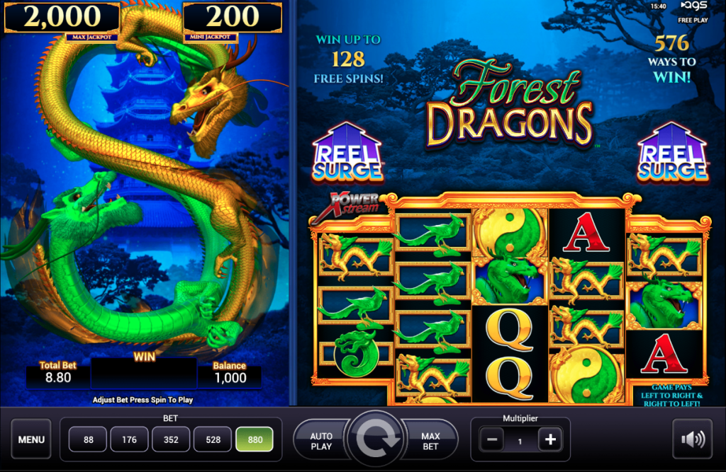 River Dragons slot machine reel set